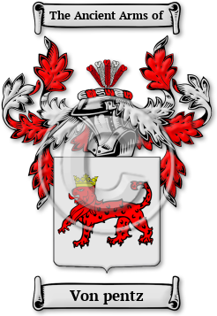 Von pentz Family Crest Download (jpg) Legacy Series - 150 DPI